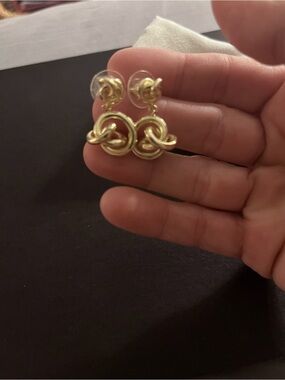 Kendra Scott Gold Interlocking Knot Drop Earrings - Women Jewelry